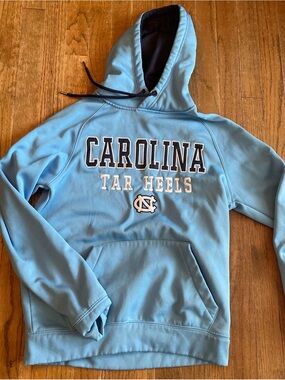 Stadium Athletics Light Blue Pullover with Navy Trim